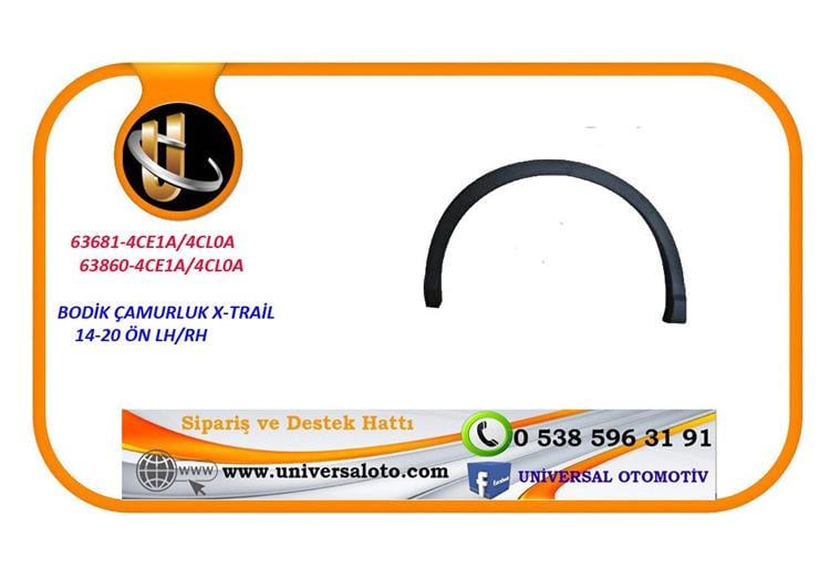 Nıssan Bodik Çamurluk X-trail 15-20 Ön Sağ - 63860-4CE1A