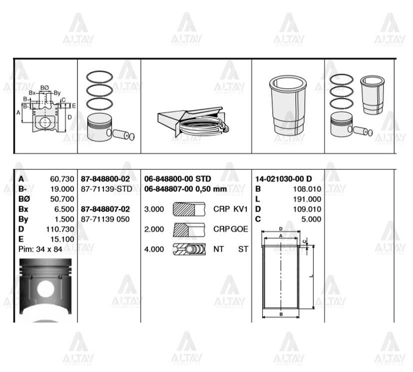 PİSTON SEGMANLI HD-72 STD