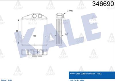 RADYATÖR KALORİFER CORSA C 00-06 / TIGRA B 04= / BRAZING