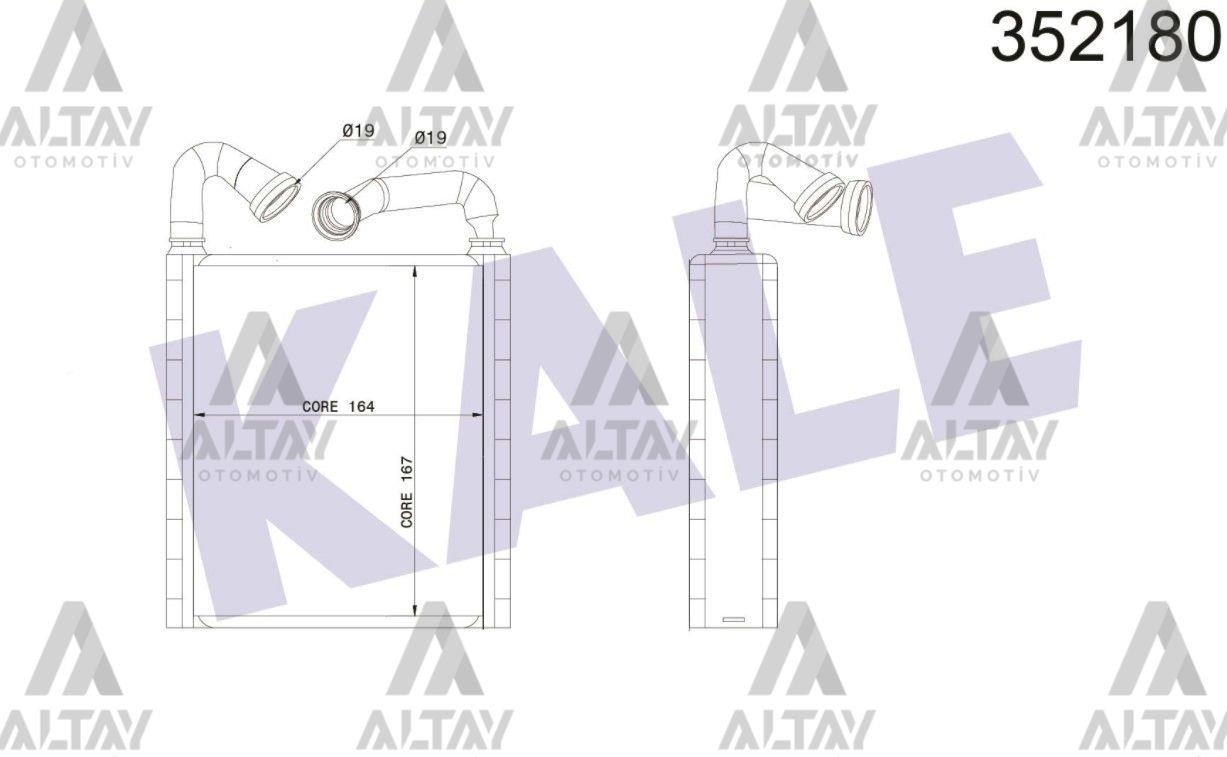 RADYATÖR KALORİFER CRAFTER / TİGUAN / GOLF7 / A3 / PASSAT 13= DENSO SİSTEM BRAZING