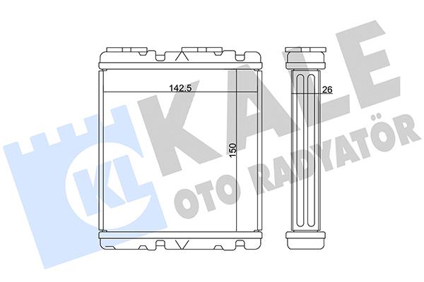 RADYATÖR KALORIFER PICKUP 98-05 D-22 BRAZING 26MM