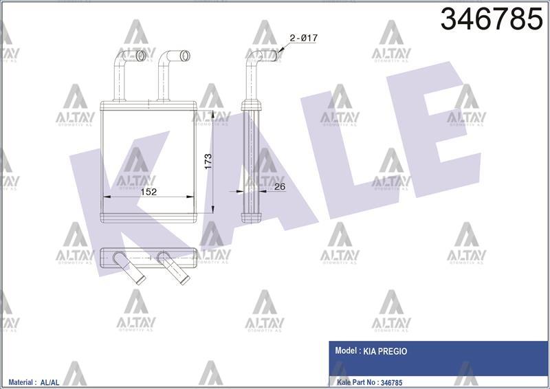 RADYATÖR KALORİFER PREGIO 02-05 2.5TCI BRAZING