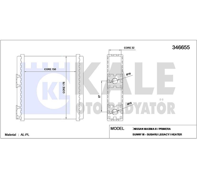 RADYATÖR KALORİFER PRIMERA90-95 /SUNNY90-94 / MICRA92-00 MEKANİK