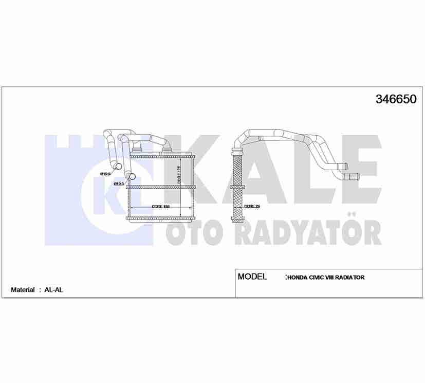 RADYATÖR KALORİFER QASHQAI 07-13 / X-TRAIL BRAZING