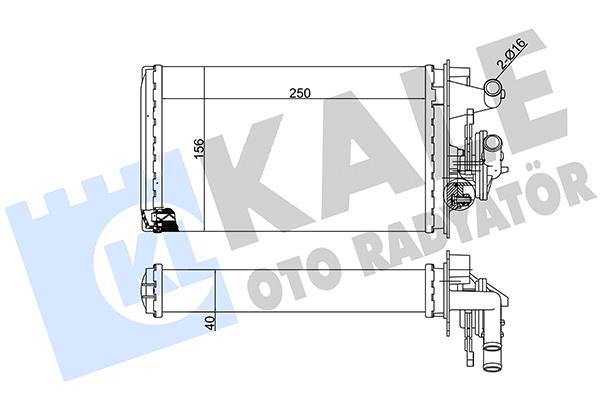 RADYATÖR KALORİFER TEMPRA  92-99 / TIPO 90-00 / ALFA 145 94-01 / ALFA 146 94-01 MEKANİK