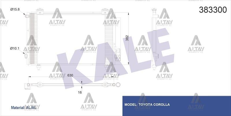 RADYATÖR KLİMA COROLLA 02-06 VVTI