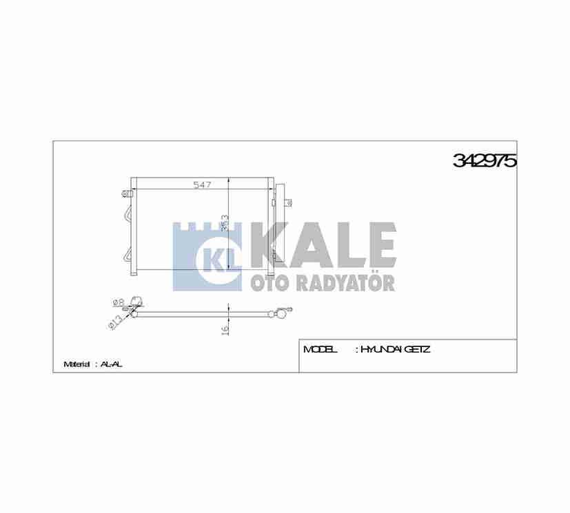 RADYATÖR KLİMA GETZ 03-11 DİZEL