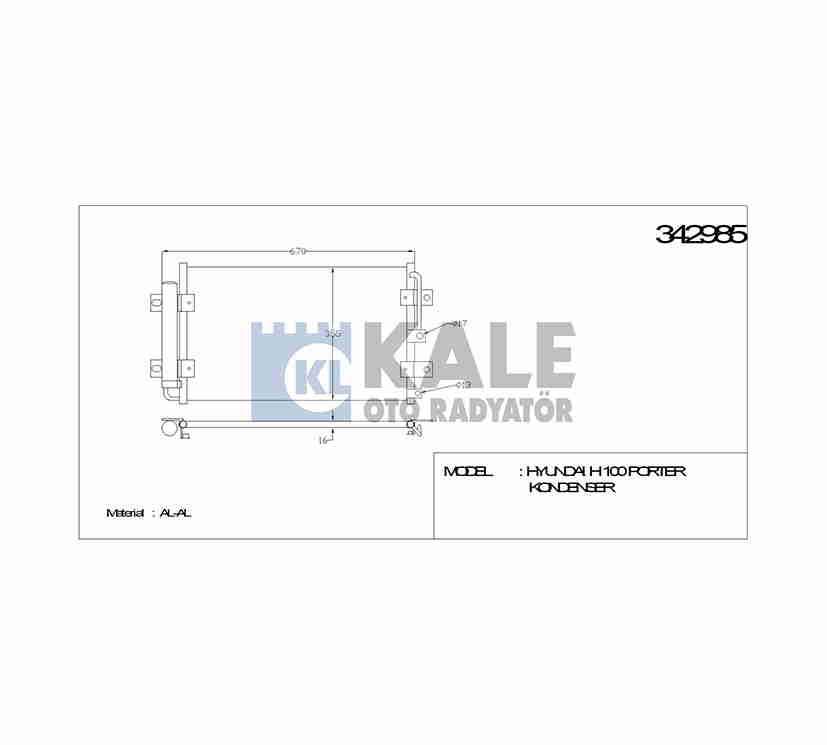 RADYATÖR KLİMA H-100 KAMYONET 05-18