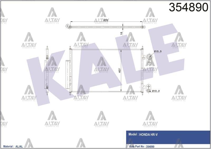 RADYATÖR KLİMA HRV 16= 1.5 1.6 İ-D-TEC