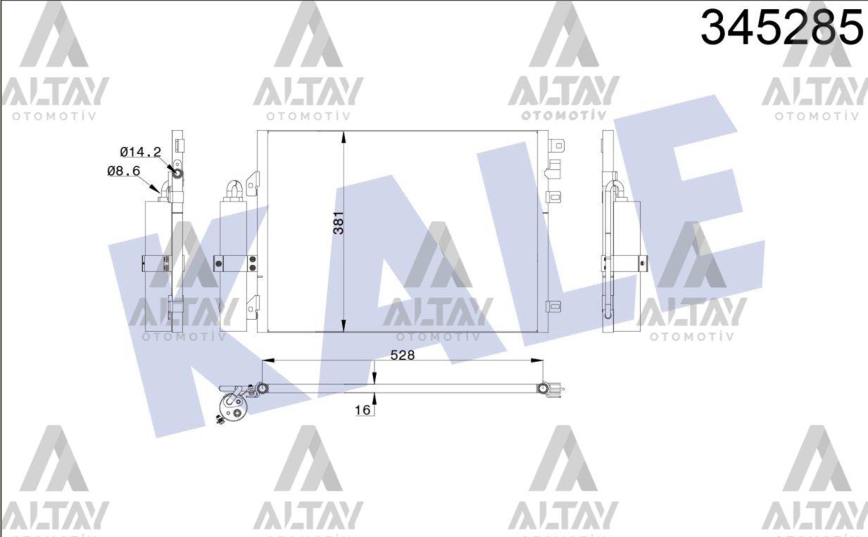 RADYATÖR KLİMA LOGAN 04-12 1.4 / SANDERO 1.4-1.5DCI-1.6 / CLIO II 1.6 16V / SYMBOL I 1.4-1.4 16V