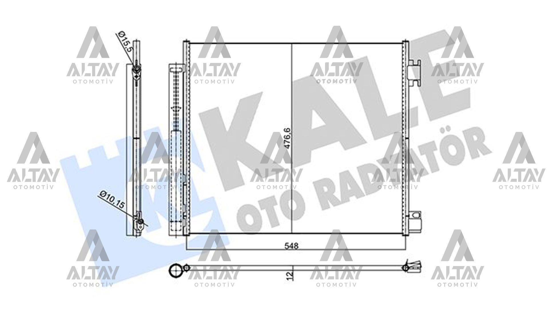 RADYATÖR KLİMA QASHQAI 14= 1.2-1.5 DCI-1.6 DCI / X-TRAIL 14= / KADJAR 15=