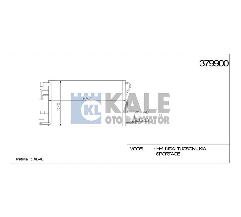 RADYATÖR KLİMA TUCSON 04-10 / SPORTAGE 05-10 2.0 DİZEL