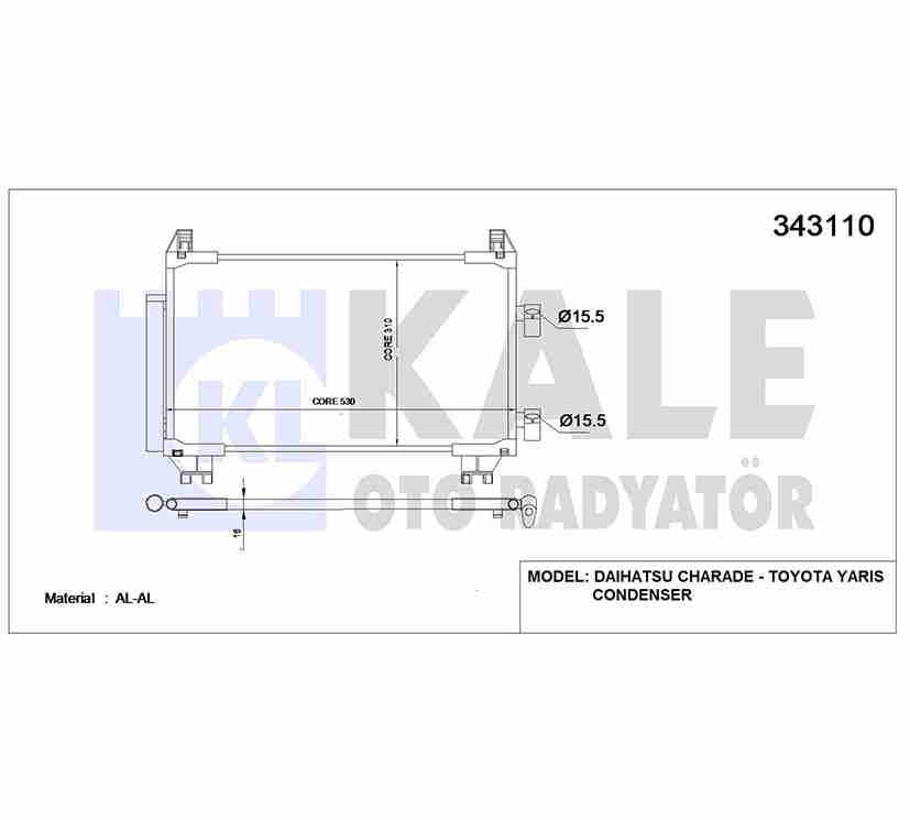 RADYATÖR KLİMA YARIS 06-12 1.0 - 1.3