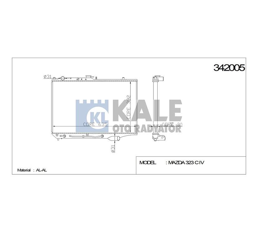 RADYATÖR SU 323 90-95 1.6 SEDAN A-T BRAZING