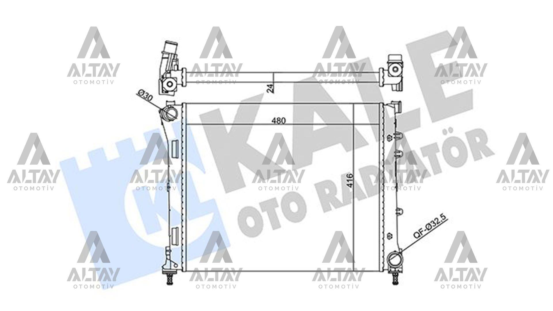 RADYATÖR SU 500 08-12 / PANDA 12= / KA 08= / 1.3 JTD M-T MEKANİK