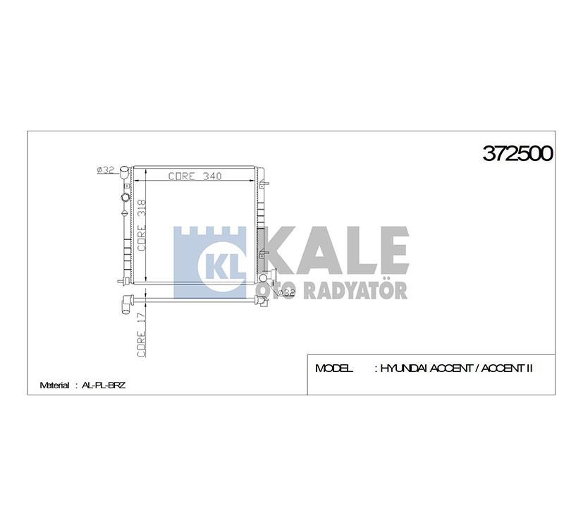 RADYATÖR SU ACCENT 00-02 1.3 - 1.5 M-T BRAZING