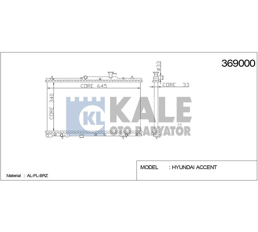 RADYATÖR SU ACCENT 03-06 1.3 / 1.6 M-T BRAZING