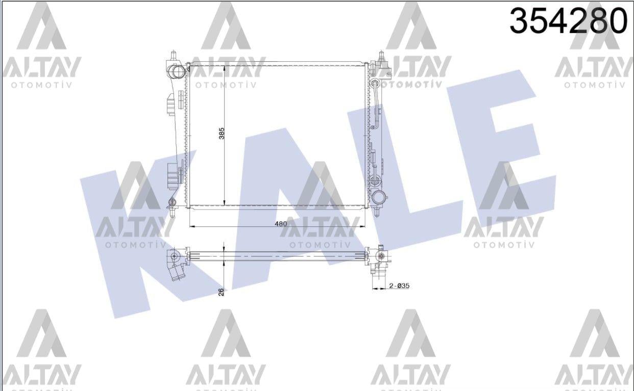 RADYATÖR SU ACCENT 11= BLUE DİZEL / I-20 09-12 / RIO 12= A-T BRAZING