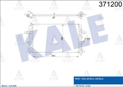RADYATÖR SU ASTRA H 04-10 / ZAFIRA B 05-11 / 1.4-1.6-1.8 M-T BRAZING