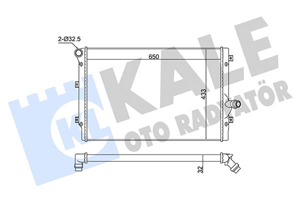 RADYATÖR SU CADDY / GOLF / PASSAT / JETTA 04-10 CAYC-CAYD-BKP-BKD 1.6 TDI-2.0 TDI MEKANİK
