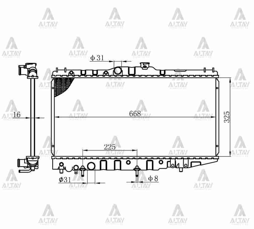 RADYATÖR SU COROLLA    88-92 AE-92 / CORONA AT171 A-T BRAZING