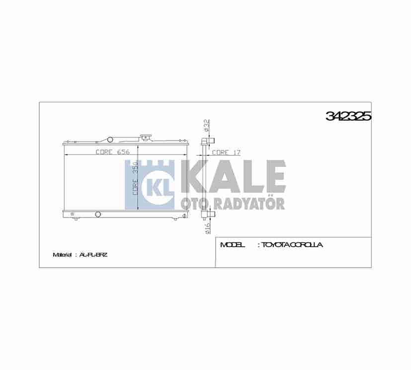 RADYATÖR SU COROLLA  93-00 AE-101 / 111 M-T BRAZING