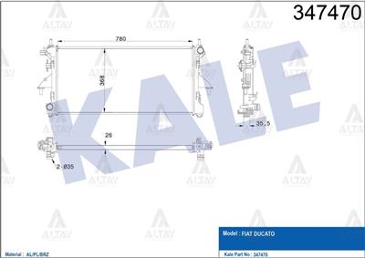 RADYATÖR SU DUCATO 06-14 2.3 JTD INTERCOOLER BAĞLANTISI İNCE TİP BRAZING
