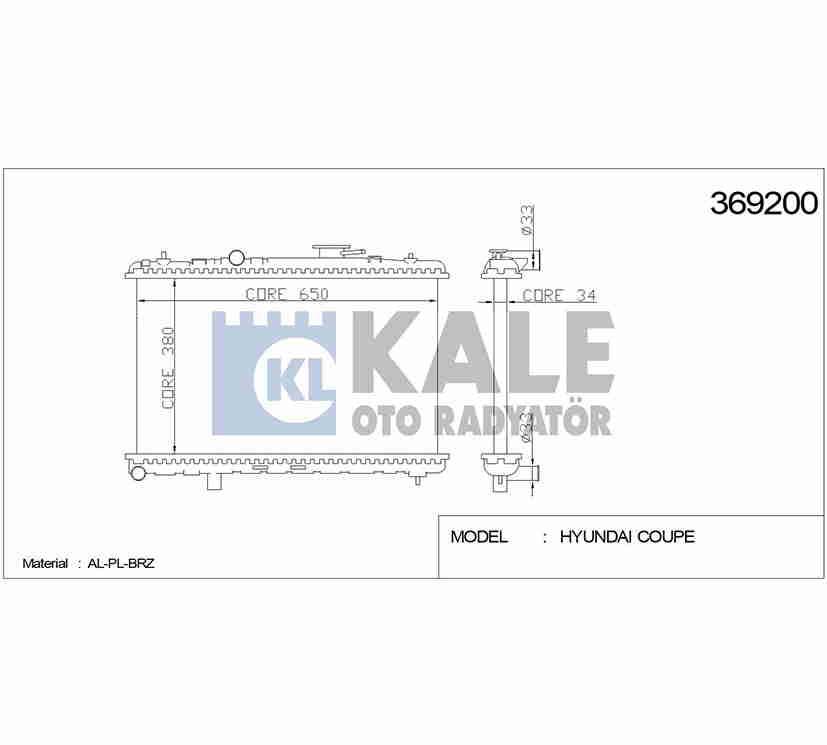 RADYATÖR SU ELANTRA 01-07 M-T BRAZING