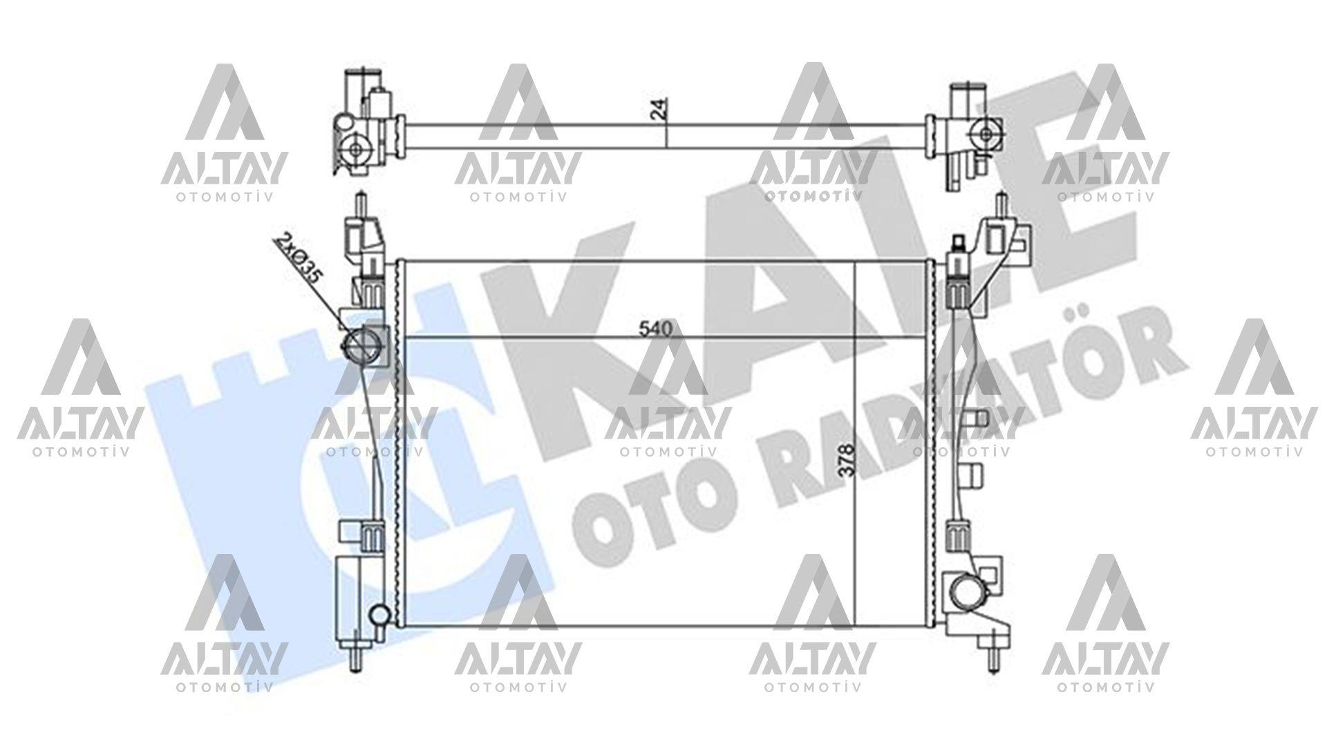 RADYATÖR SU FIORINO 07= / NEMO 07= / BIPPER 08= / 1.4 M-T MEKANİK