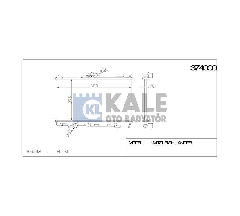 RADYATÖR SU LANCER 03-08 1.6 A-T BRAZING