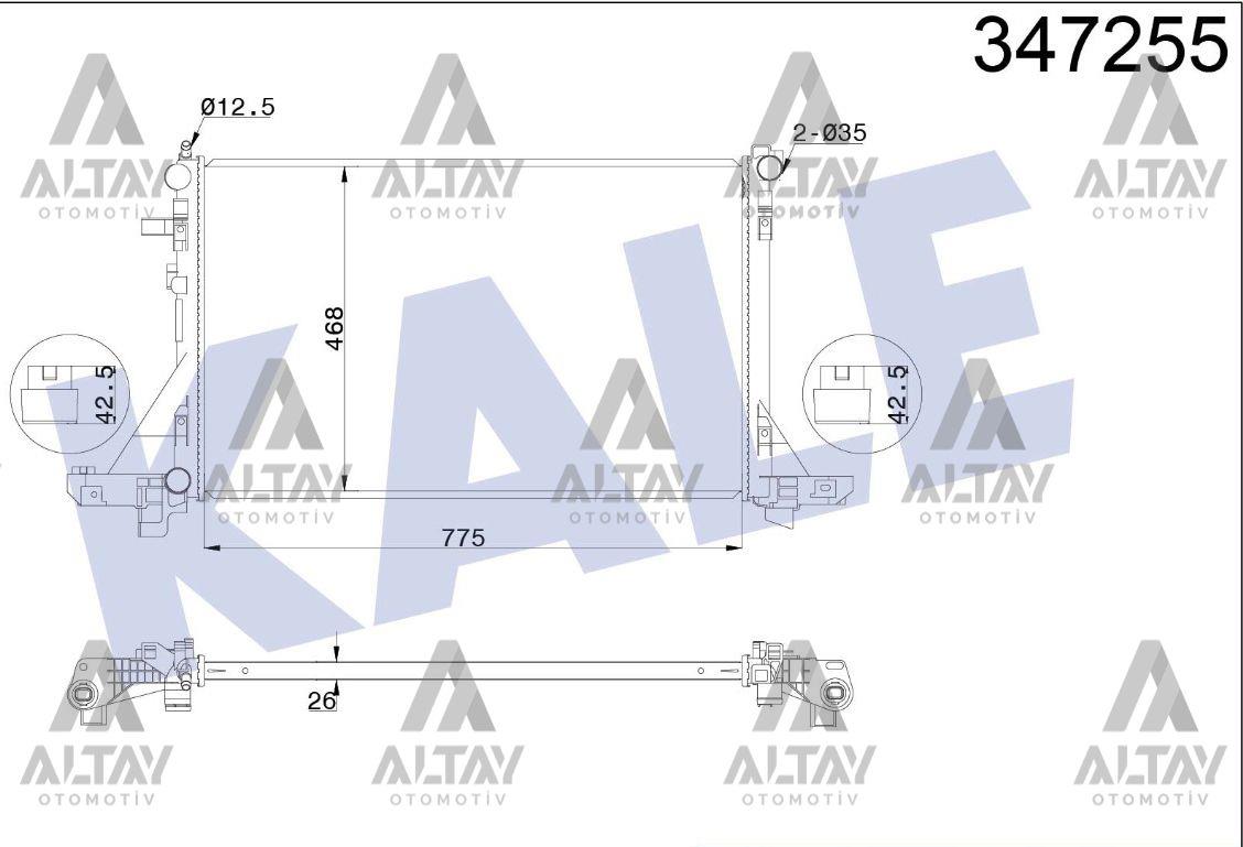 RADYATÖR SU MASTER III - MOVANO B 10= 2.3DCI-CDTI (MT) BRAZING