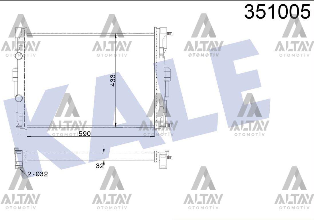 RADYATÖR SU MEGANE II / SCENIC II / GRAND SCENIC II 03= 1.5-1.9 DCI-1.4-1.6-2.0 16V (MT) MEKANİK