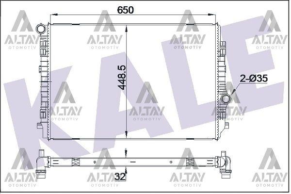 RADYATÖR SU PASSAT / ARTEON / GOLF7 / TİGUAN 13= DFHA-CUAA-CUNA-DBGB-DFGB 2.0 TDI BRAZING