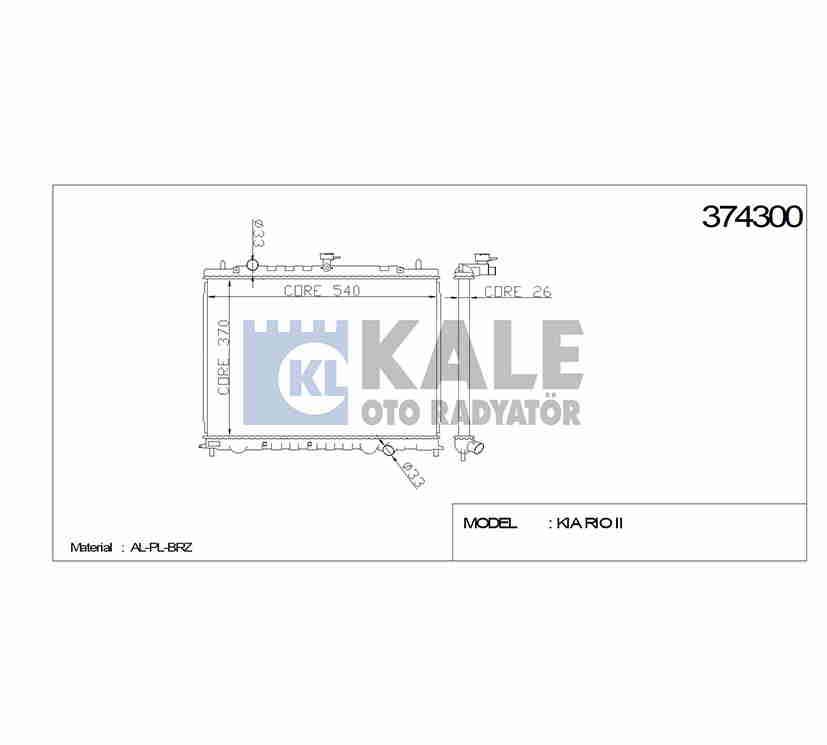 RADYATÖR SU RIO 06-11 DİZEL M-T BRAZING