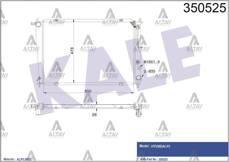 RADYATÖR SU STAREX 02-08 26mm A-T BRAZING