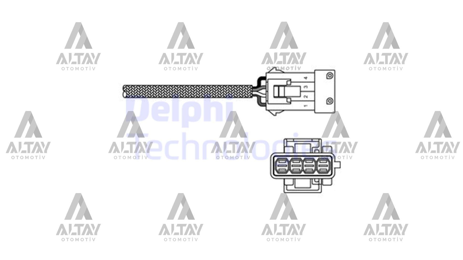 SENSÖR OKSİJEN 206 /306 / 307 / 407 / C3 /C4 / C5 / SAXO 1.6i - 2.0i 16V 555mm YEŞİL SOKET