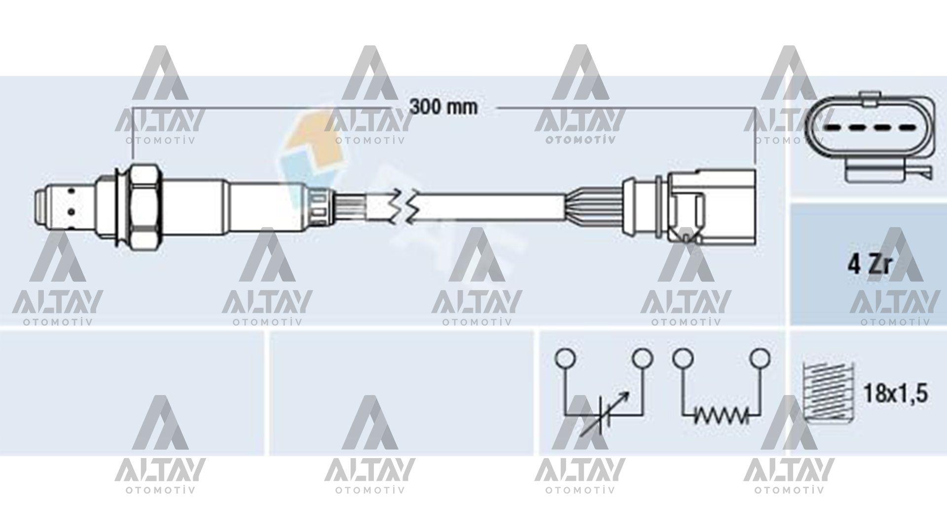 SENSÖR OKSİJEN GOLF6 / JETTA / POLO / İBİZA / FABİA / A1 10= CBZA-CBZB-CBZC 1.2 TSİ ARKA
