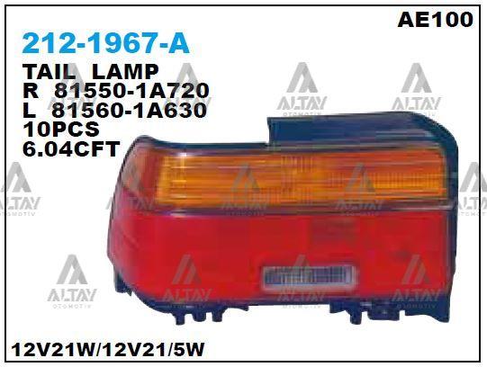 STOP LAMBASI COROLLA  93-98 SEDAN AE101 SOL