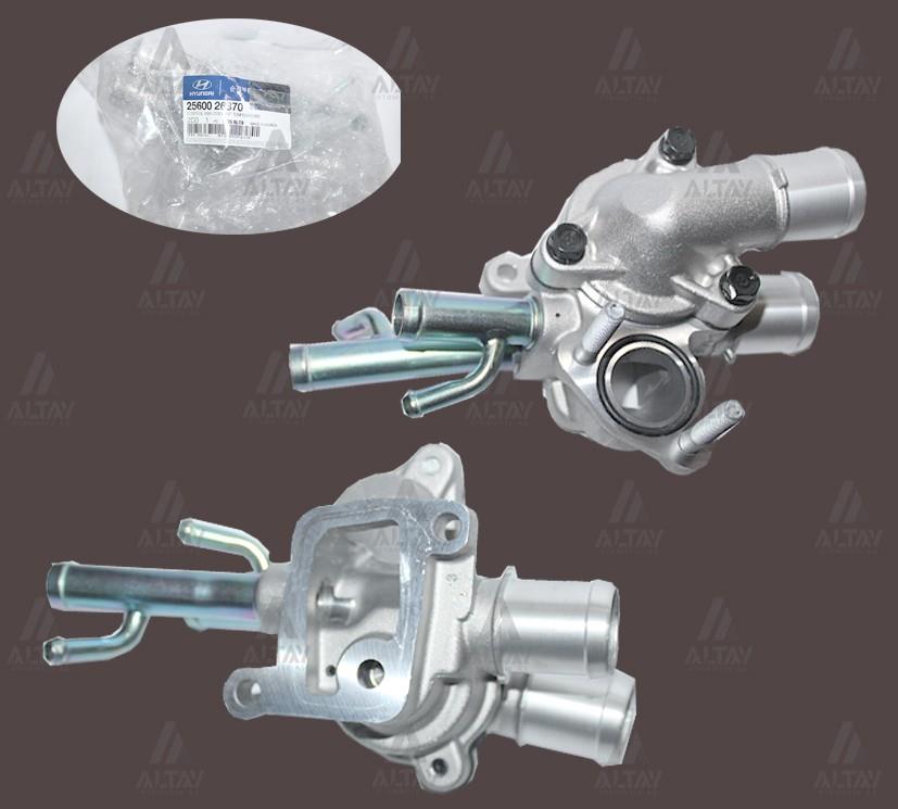 TERMOSTAT KAPAK KOMPLE ALT ÜST ACCENT 06= ERA 1.6