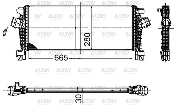 TURBO RADYATÖRÜ (INTERCOOLER) ASTRA J / ZAFIRA C 11= A14NET-B14NET-B16DTH-A16LET-A-T