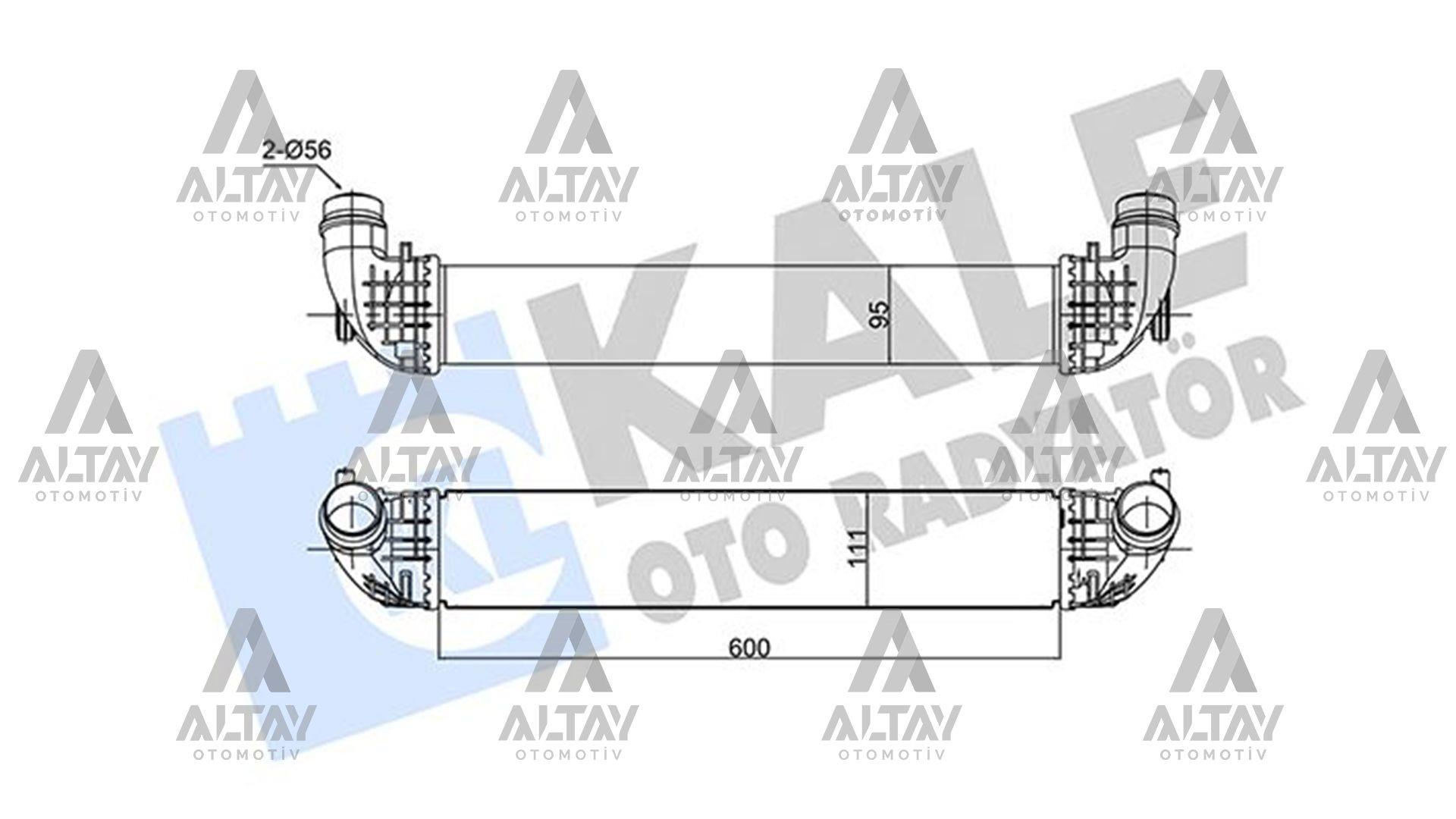 TURBO RADYATÖRÜ (INTERCOOLER) ASTRA K 16= B16DTE-B16DTH-D16DTH