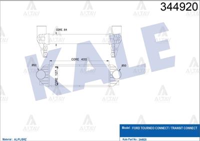 TURBO RADYATÖRÜ (INTERCOOLER) CONNECT 02-13 / 1.8 TDCI