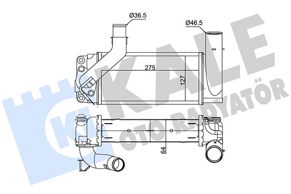 TURBO RADYATÖRÜ (INTERCOOLER) COROLLA 06-13 / AURIS 07-12 BRAZING