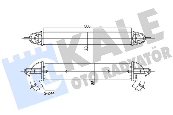 TURBO RADYATÖRÜ (INTERCOOLER) DOBLO 01-10 1.3 JTD-1.9 JTD