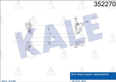 TURBO RADYATÖRÜ (INTERCOOLER) KANGOO 03-08 / 1.5 DCI