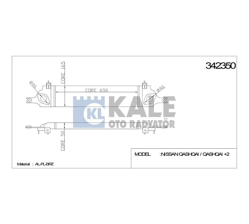 TURBO RADYATÖRÜ (INTERCOOLER) QASHQAI 07-13 / 1.5 -2.0 DCI