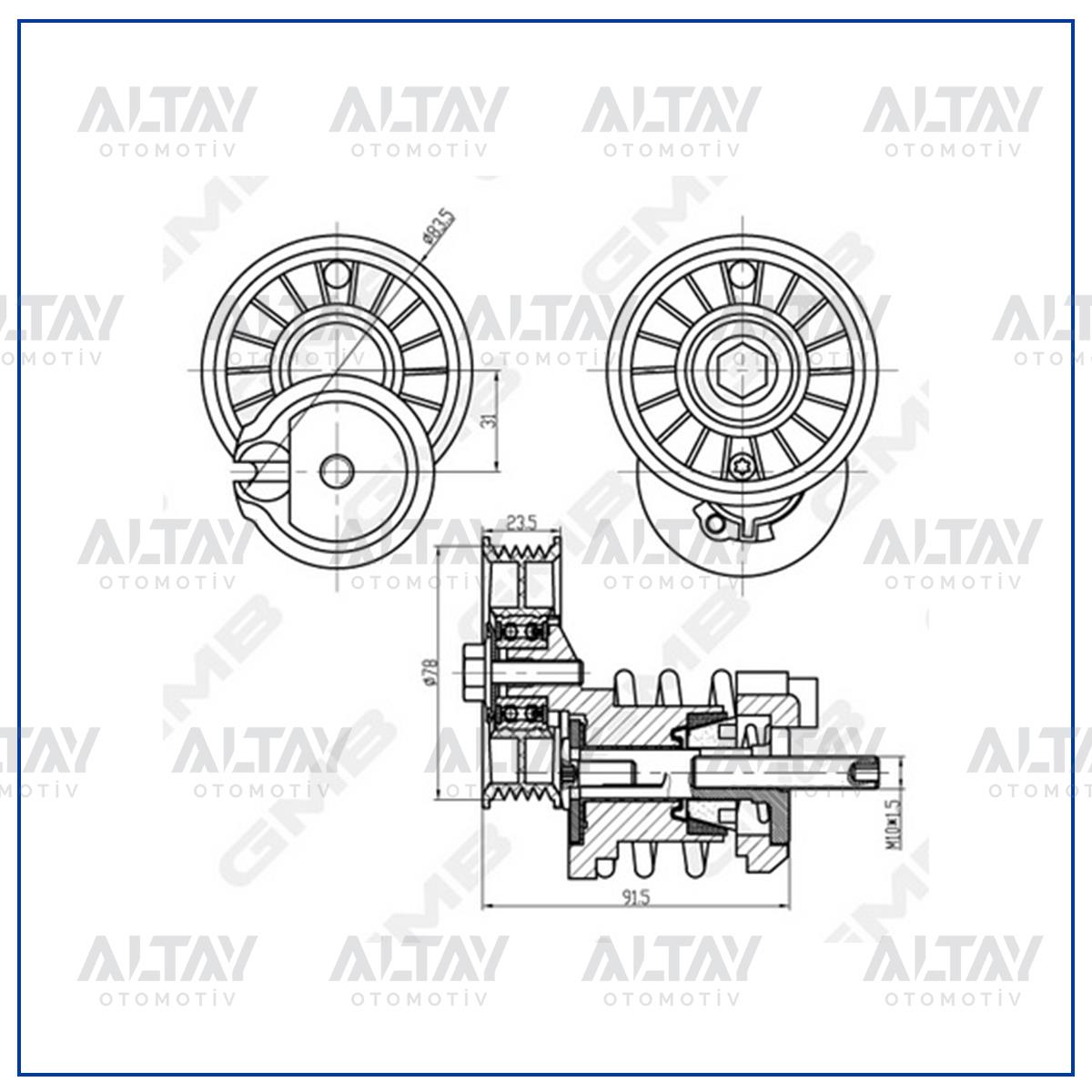 VANTİLATÖR GERGİSİ PASSAT / A4 / A6 97-00 AFN-AVG-AHU 1.9 TDİ KOMPLE