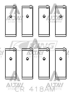 YATAK KOL ASTRA F-G-H-J / CORSA B / INSIGNIA / VECTRA A-B 93= C12NZ-C14NZ-X14XE-X16XEL-Z14XE-Z16XEP-Z16XER-Z16LET-A16XER-A16NET TAKIM (STD)