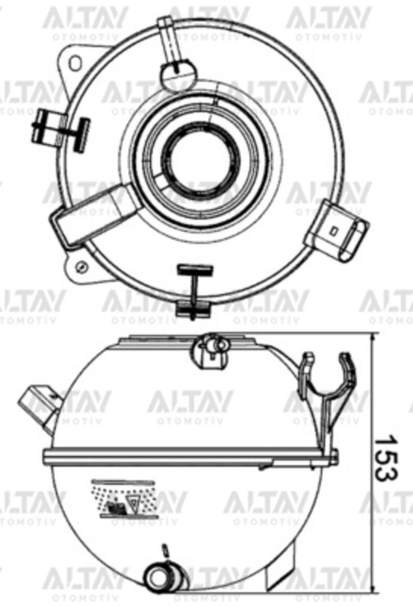 YEDEK SU DEPOSU GOLF5 / GOLF6 / JETTA / PASSAT / CADDY / A3 / LEON 04-12 1.4-1.6-1.9-2.0