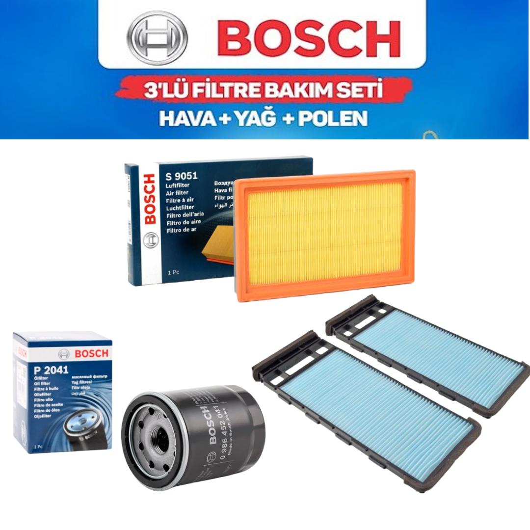 Maxima A32 1997-1999 2.0 VQ20 / İnfiniti I30 VQ30  Benzinli- Bosch 3'lü Bakım Seti Yağ-Hava-Polen Filtresi